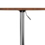 Dark brown solid oak high table Ø50x89.5 cm by , Kitchen and dining tables - Ref: Foro24-3270618, Price: 85,38 €, Discount: %