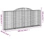 Gabion baskets 5 pcs arch shape iron 300x30x120/140 cm by , Pots and planters - Ref: Foro24-3146542, Price: 593,98 €, Discoun...