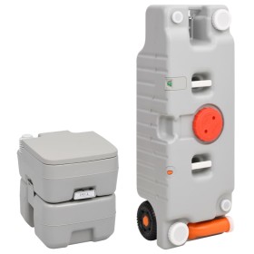 Portable toilet and water tank set for camping by , Camping and hiking - Ref: Foro24-3186656, Price: 305,46 €, Discount: %