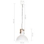 Lámpara colgante industrial redonda mango 25 W blanco 52 cm E27 de vidaXL, Lámparas - Ref: Foro24-320844, Precio: 96,17 €, De...