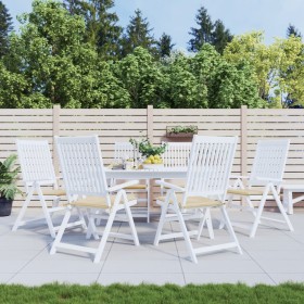 Gartenstuhlkissen 6 Stk. Oxford-Stoff beige 40x40x3 cm von , Kissen für Stühle und Sofas - Ref: Foro24-314009, Preis: 50,24 €...