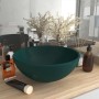 Matte dark green ceramic round luxury washbasin 32.5x14 cm by vidaXL, Sinks - Ref: Foro24-146970, Price: 61,93 €, Discount: %