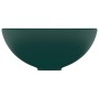 Lavabo de lujo redondo cerámica verde oscuro mate 32,5x14 cm de vidaXL, Lavabos - Ref: Foro24-146970, Precio: 61,93 €, Descue...