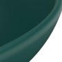 Matte dark green ceramic round luxury washbasin 32.5x14 cm by vidaXL, Sinks - Ref: Foro24-146970, Price: 61,93 €, Discount: %