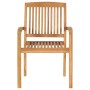 Garden chairs 2 units solid teak wood with red cushions by , Garden chairs - Ref: Foro24-3063273, Price: 248,41 €, Discount: %