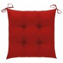 Garden chairs 2 units solid teak wood with red cushions by , Garden chairs - Ref: Foro24-3063273, Price: 248,41 €, Discount: %