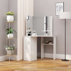 White Corner Makeup Vanity Table by vidaXL, Bedroom Dressers - Ref: Foro24-288451, Price: 191,99 €, Discount: %