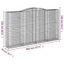 Gabion baskets 20 units, arched shape, iron, 400x50x220/240cm. by , Pots and planters - Ref: Foro24-3147084, Price: 4,00 €, D...