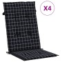 Cushions for high-back chairs 4 pcs black checkered fabric by , Cushions for chairs and sofas - Ref: Foro24-361257, Price: 77...