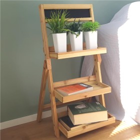 H&S Collection Plant Stand 3-tier Wood Shelf 39x17x76 cm by , Pot stands - Ref: Foro24-443168, Price: 46,71 €, Discount: %