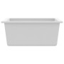 Fregadero de cocina con rebosadero granito blanco de vidaXL, Fregaderos - Ref: Foro24-147076, Precio: 174,57 €, Descuento: %