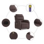 Silla de masaje reclinable de pie de tela marrón oscuro de , Sillones - Ref: Foro24-3204997, Precio: 305,39 €, Descuento: %