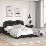 Bed frame with black synthetic leather headboard 160x200cm by , Beds and slatted bases - Ref: Foro24-3208103, Price: 196,01 €...