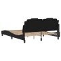 Bed frame with black synthetic leather headboard 160x200cm by , Beds and slatted bases - Ref: Foro24-3208103, Price: 196,01 €...