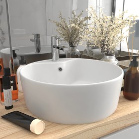 Luxury washbasin with matte white ceramic overflow 36x13 cm by vidaXL, Sinks - Ref: Foro24-147031, Price: 72,56 €, Discount: %