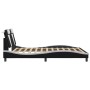 Bed frame with black and white synthetic leather headboard, 160x200cm. by , Beds and slatted bases - Ref: Foro24-3208108, Pri...