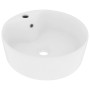 Lavabo lujo con rebosadero cerámica blanco mate 36x13 cm de vidaXL, Lavabos - Ref: Foro24-147031, Precio: 72,65 €, Descuento: %