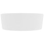 Lavabo lujo con rebosadero cerámica blanco mate 36x13 cm de vidaXL, Lavabos - Ref: Foro24-147031, Precio: 72,65 €, Descuento: %