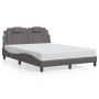 Estructura cama con luces LED cuero sintético gris 140x200 cm de , Camas y somieres - Ref: Foro24-3214025, Precio: 203,99 €, ...