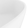 Lavabo lujo con rebosadero cerámica blanco mate 36x13 cm de vidaXL, Lavabos - Ref: Foro24-147031, Precio: 72,65 €, Descuento: %