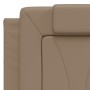 Estructura de cama con LED cuero sintético capuchino 140x190 cm de , Camas y somieres - Ref: Foro24-3214019, Precio: 216,02 €...