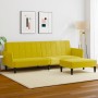 2-seater sofa bed with yellow velvet ottoman by , Sofas - Ref: Foro24-3216254, Price: 302,05 €, Discount: %