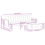 Zweiplätziges Schlafsofa mit gelbem Samthocker. von , Sofas - Ref: Foro24-3216254, Preis: 302,05 €, Rabatt: %