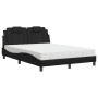 Cama con colchón cuero sintético negro 140x190 cm de , Camas y somieres - Ref: Foro24-3208789, Precio: 362,78 €, Descuento: %