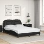 Cama con colchón cuero sintético negro 140x190 cm de , Camas y somieres - Ref: Foro24-3208789, Precio: 362,78 €, Descuento: %