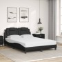 Bed with black synthetic leather mattress 140x200 cm by , Beds and slatted bases - Ref: Foro24-3208796, Price: 419,04 €, Disc...