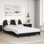 Bett mit schwarz-weißer Kunstleder-Matratze 140x190 cm von , Betten und Lattenroste - Ref: Foro24-3208794, Preis: 354,65 €, R...