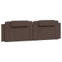 Bed with brown synthetic leather mattress 180x200 cm by , Beds and slatted bases - Ref: Foro24-3208812, Price: 466,50 €, Disc...