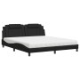 Cama con colchón cuero sintético negro 180x200 cm de , Camas y somieres - Ref: Foro24-3208810, Precio: 466,10 €, Descuento: %