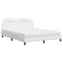 Cama con colchón cuero sintético blanco 160x200 cm de , Camas y somieres - Ref: Foro24-3208804, Precio: 494,41 €, Descuento: %