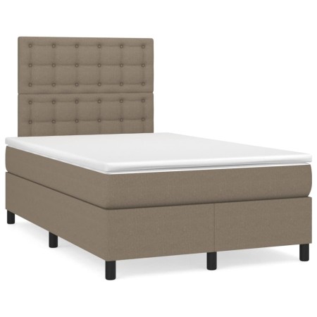 Cama box spring con colchón tela gris taupe 120x190 cm de , Camas y somieres - Ref: Foro24-3269913, Precio: 413,11 €, Descuen...