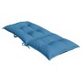 High back chair cushions 4 units blue melange fabric 120x50x7 cm by , Cushions for chairs and sofas - Ref: Foro24-4002359, Pr...