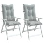 Cushions for high-back chair, 2 units, light gray melange fabric. by , Cushions for chairs and sofas - Ref: Foro24-4002346, P...