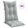 Cushions for high-back chair, 2 units, light gray melange fabric. by , Cushions for chairs and sofas - Ref: Foro24-4002346, P...