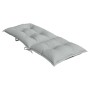 Cushions for high-back chair, 2 units, light gray melange fabric. by , Cushions for chairs and sofas - Ref: Foro24-4002346, P...