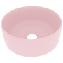 Lavabo de lujo redondo cerámica rosa mate 40x15 cm de vidaXL, Lavabos - Ref: Foro24-147010, Precio: 76,28 €, Descuento: %