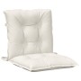 Low back chair cushions, set of 4, cream melange fabric, 100x50x7 cm by , Cushions for chairs and sofas - Ref: Foro24-4002386...