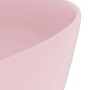 Lavabo de lujo redondo cerámica rosa mate 40x15 cm de vidaXL, Lavabos - Ref: Foro24-147010, Precio: 76,28 €, Descuento: %