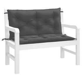 Gartenbankkissen, 2 Stück, anthrazit melierter Stoff, 100x50x7 cm. von , Kissen für Stühle und Sofas - Ref: Foro24-4002585, P...