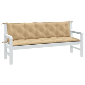 Kissen für Gartenbank 2 Stück Stoff beige melange 180x50x7 cm von , Kissen für Stühle und Sofas - Ref: Foro24-4002622, Preis:...