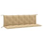 Cushions for garden bench 2 units beige melange fabric 180x50x7 cm by , Cushions for chairs and sofas - Ref: Foro24-4002622, ...