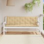 Cushions for garden bench 2 units beige melange fabric 180x50x7 cm by , Cushions for chairs and sofas - Ref: Foro24-4002622, ...