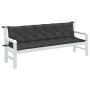 Garden bench cushions 2 units anthracite melange fabric 200x50x7 cm by , Cushions for chairs and sofas - Ref: Foro24-4002629,...