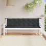 Garden bench cushions 2 units anthracite melange fabric 200x50x7 cm by , Cushions for chairs and sofas - Ref: Foro24-4002629,...