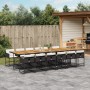 Garten-Essgruppe mit 13-teiligen Kissen aus schwarzem Kunststoff-Rattan. von , Gartensets - Ref: Foro24-3278078, Preis: 1,00 ...