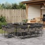 11-piece garden dining set with gray synthetic rattan cushions by , Garden sets - Ref: Foro24-3278155, Price: 761,70 €, Disco...